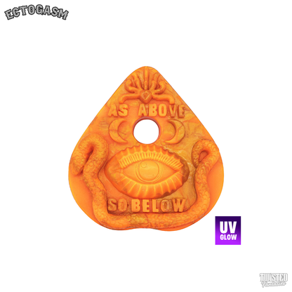 Ectogasm the Spooky Handheld Sex Toy Grinder orange gold marble