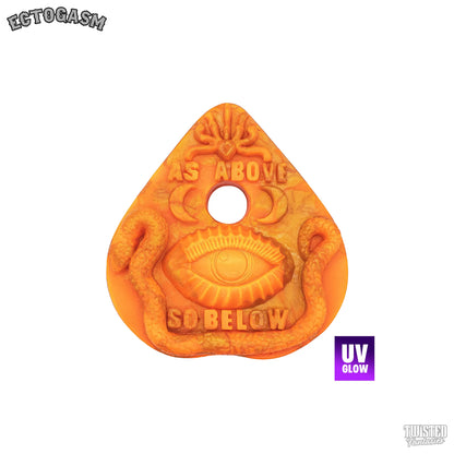 Ectogasm the Spooky Handheld Sex Toy Grinder orange gold marble