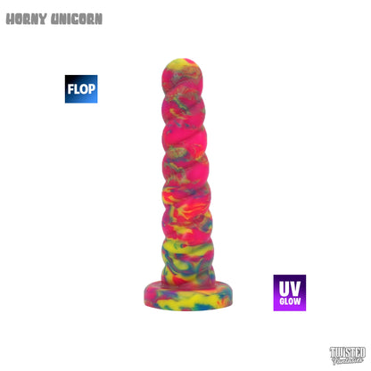 FLOP Horny the Unicorn Dildo - Medium - Suction Cup (UV)