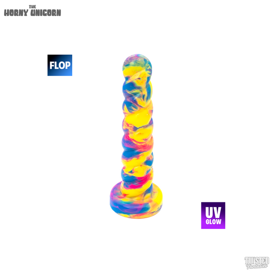 FLOP Horny the Unicorn Dildo - Medium - Suction Cup Base