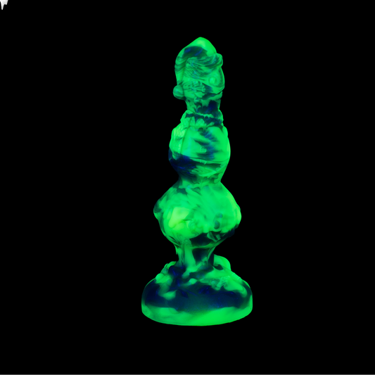 Premade Frozen Stiffy the Knotted Snowman Dildo - Medium - Standard Base (UV)