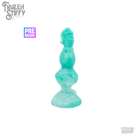 Premade Frozen Stiffy the Knotted Snowman Dildo - medium - no suction cup