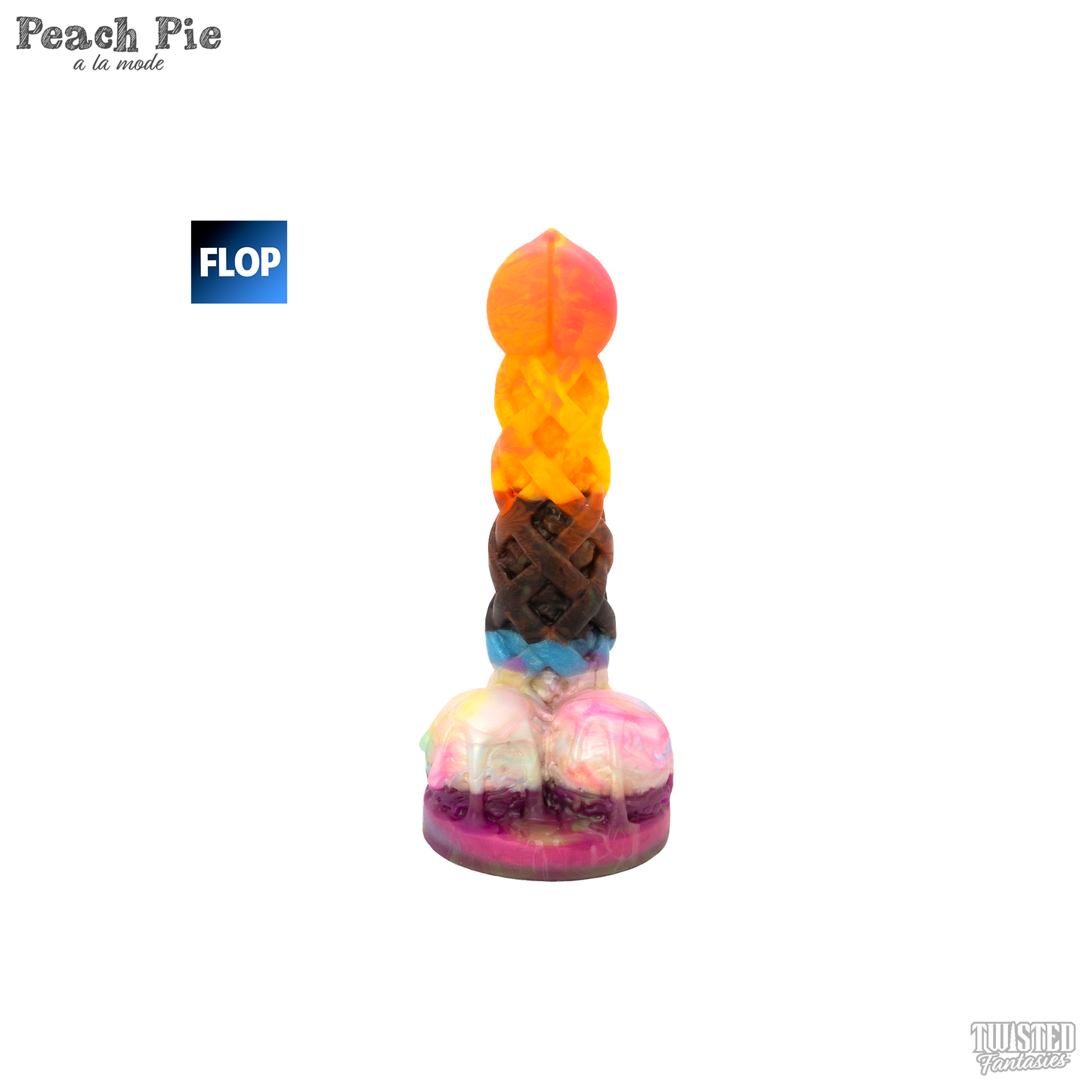 FLOP Peach Pie A La Mode Dildo - Med - Standard Base (UV)