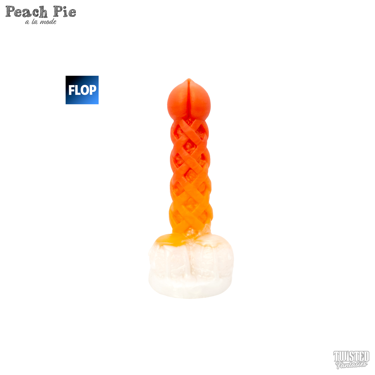 FLOP Peach Pie A La Mode Dildo - Med - Suction Cup Base