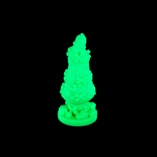 FLOP XXX-Mas Tree Holiday Dildo - Medium - Standard Base (UV)