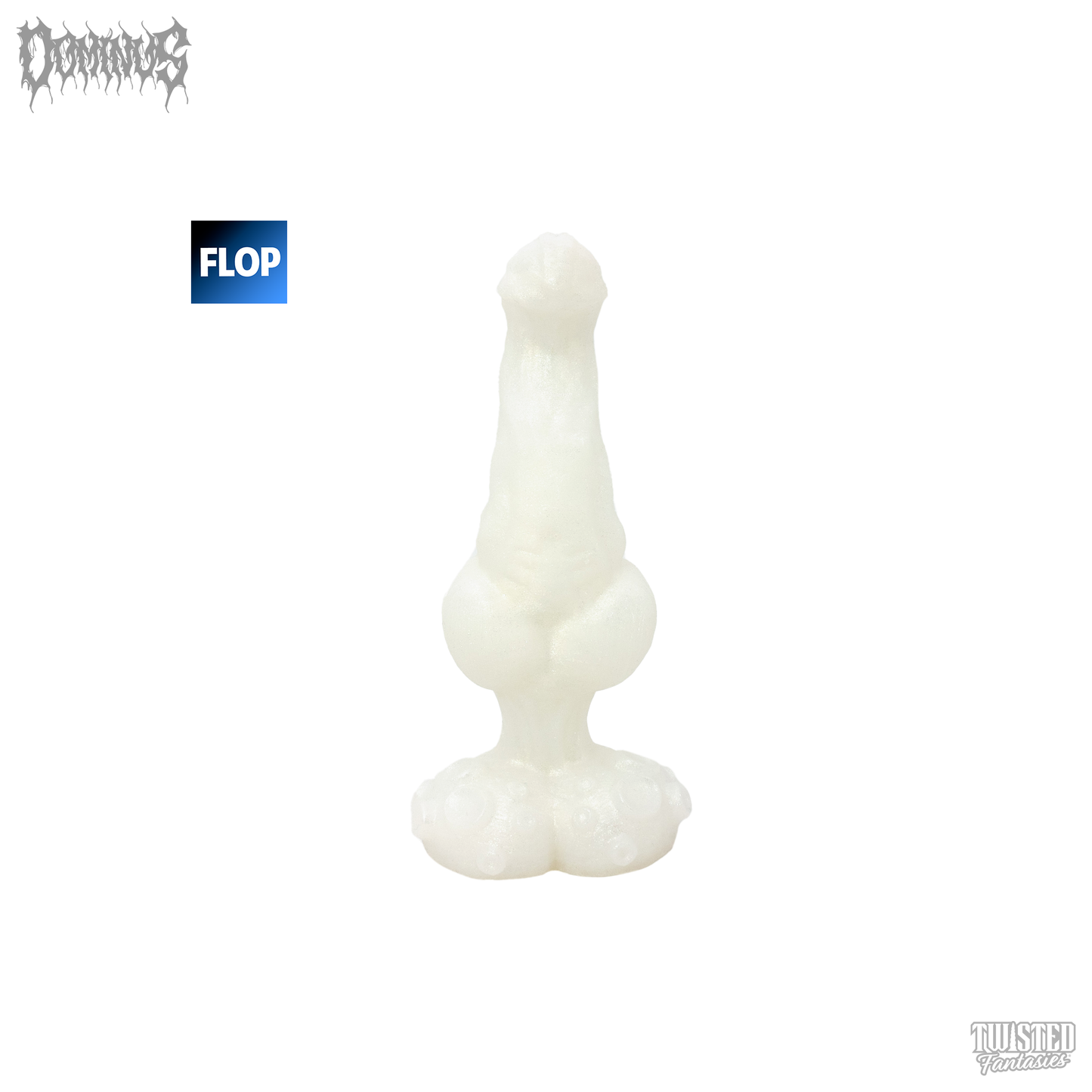 FLOP DOMINUS the Knotted Demon Dildo  - Med - Suction Cup Base