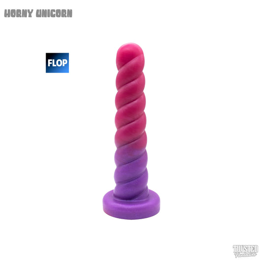 FLOP Horny the Unicorn Dildo - Medium - Suction Cup Base