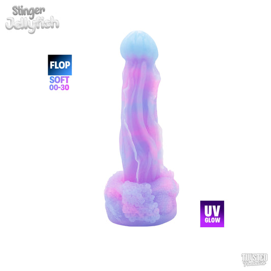 FLOP Stinger the Jellyfish Dildo - Soft - Standard Base (UV)