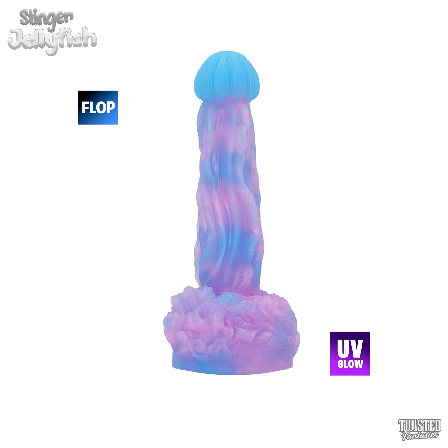 FLOP Stinger the Jellyfish Dildo - Medium - Suction Cup (UV)