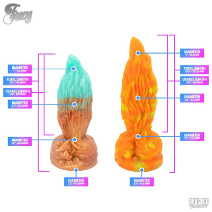 Foxy Furry Dildo Measurement