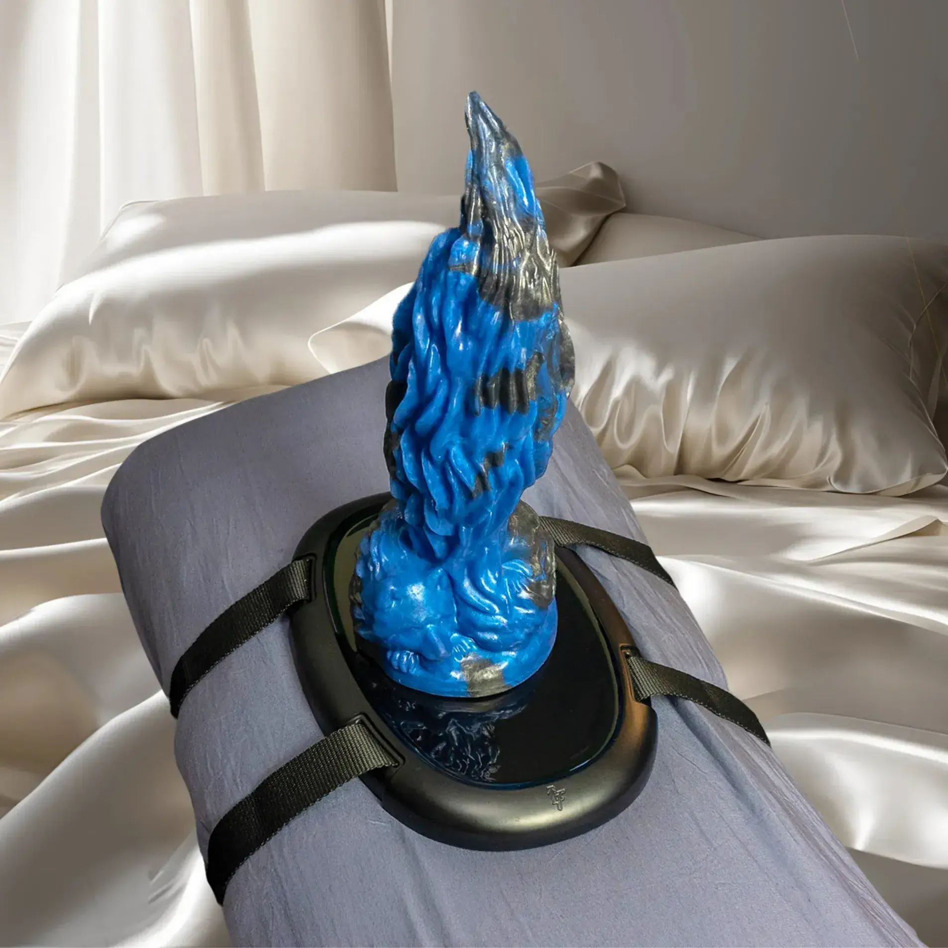 Foxy Fox Tail Furry Dildo on Solo Saddle Dildo mount