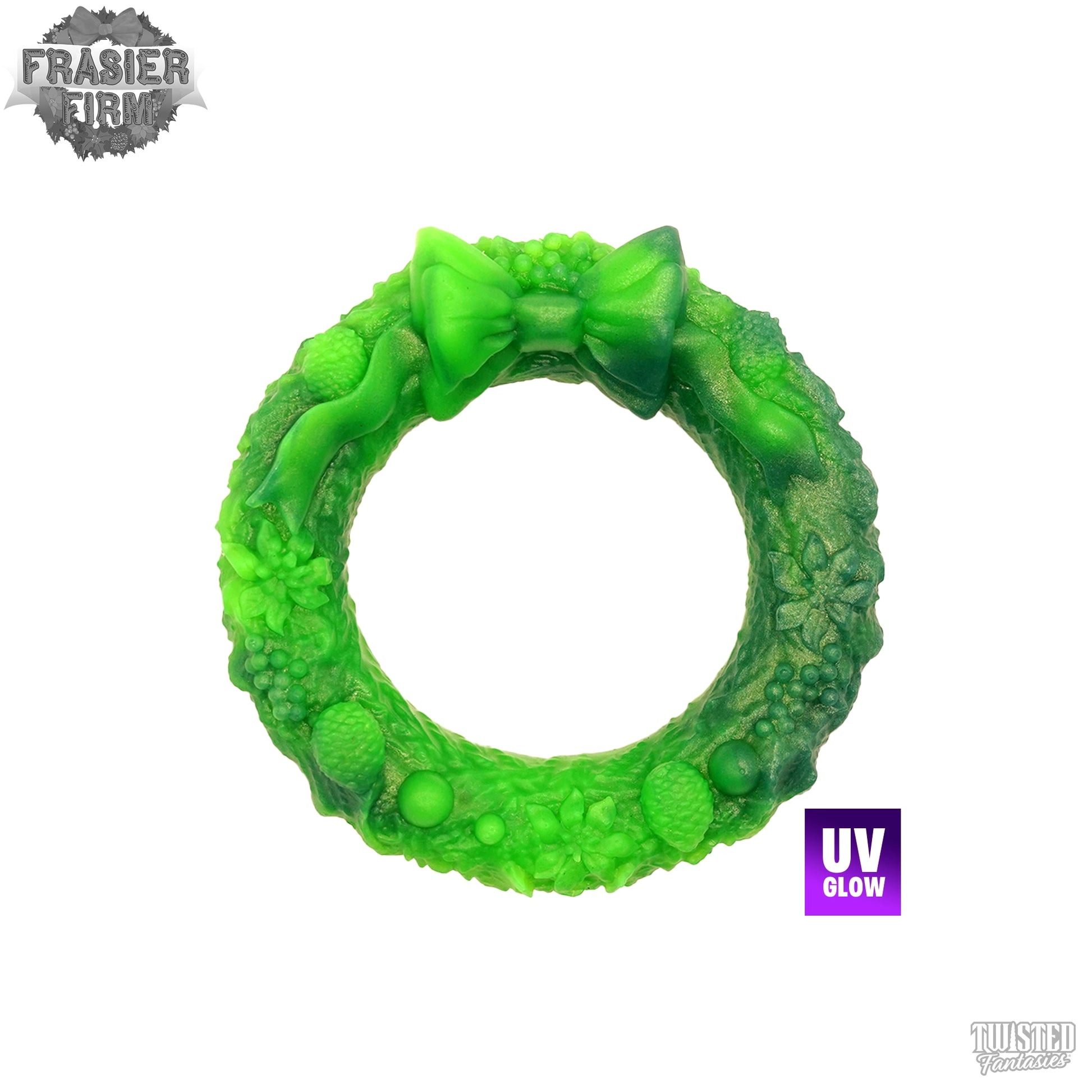 Frasier Firm Cock and Ball Ring in UV Green and Egyptian Green