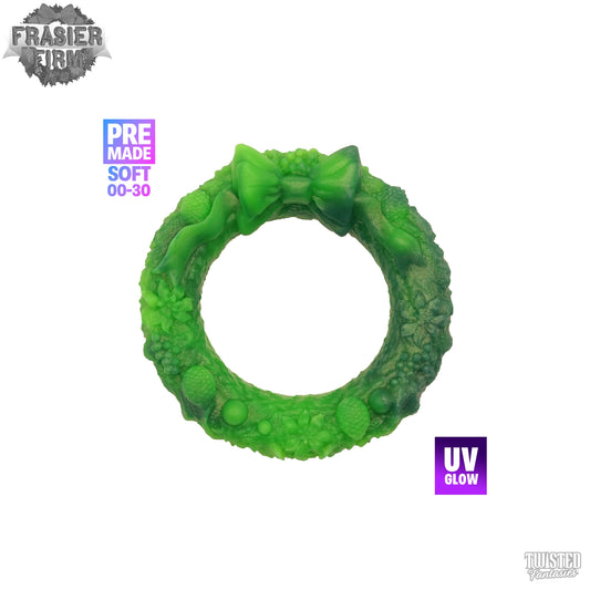 Premade Frasier Firm the Christmas Wreath Cock Ring - Soft (UV)
