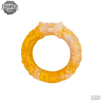 Frasier Firm Cock and Ball Ring in Gold and Pearl White