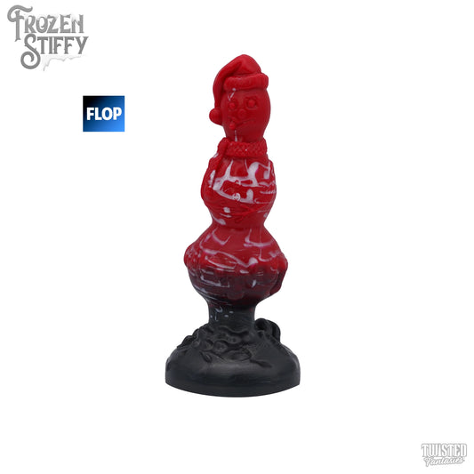 Flop Frozen Stiffy the Knotted Snowman Dildo - Medium - Suction Cup