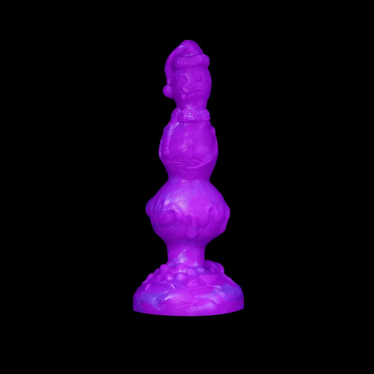 Premade Frozen Stiffy the Knotted Snowman Dildo - Medium - Suction Cup (UV)