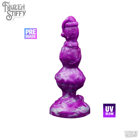 Premade Frozen Stiffy the Knotted Snowman Dildo - Medium - Suction Cup (UV)