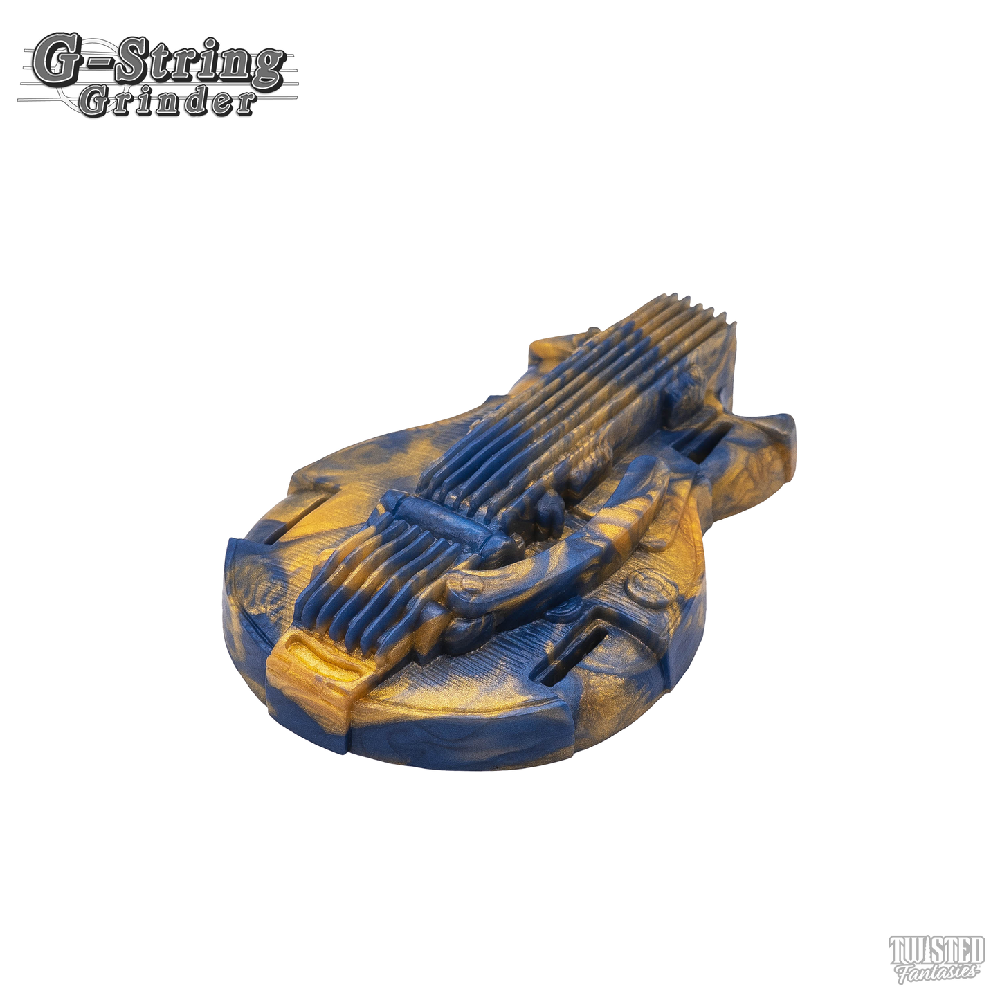 G-String the Guitar Grinder Sex Toy Blue Gold Marble