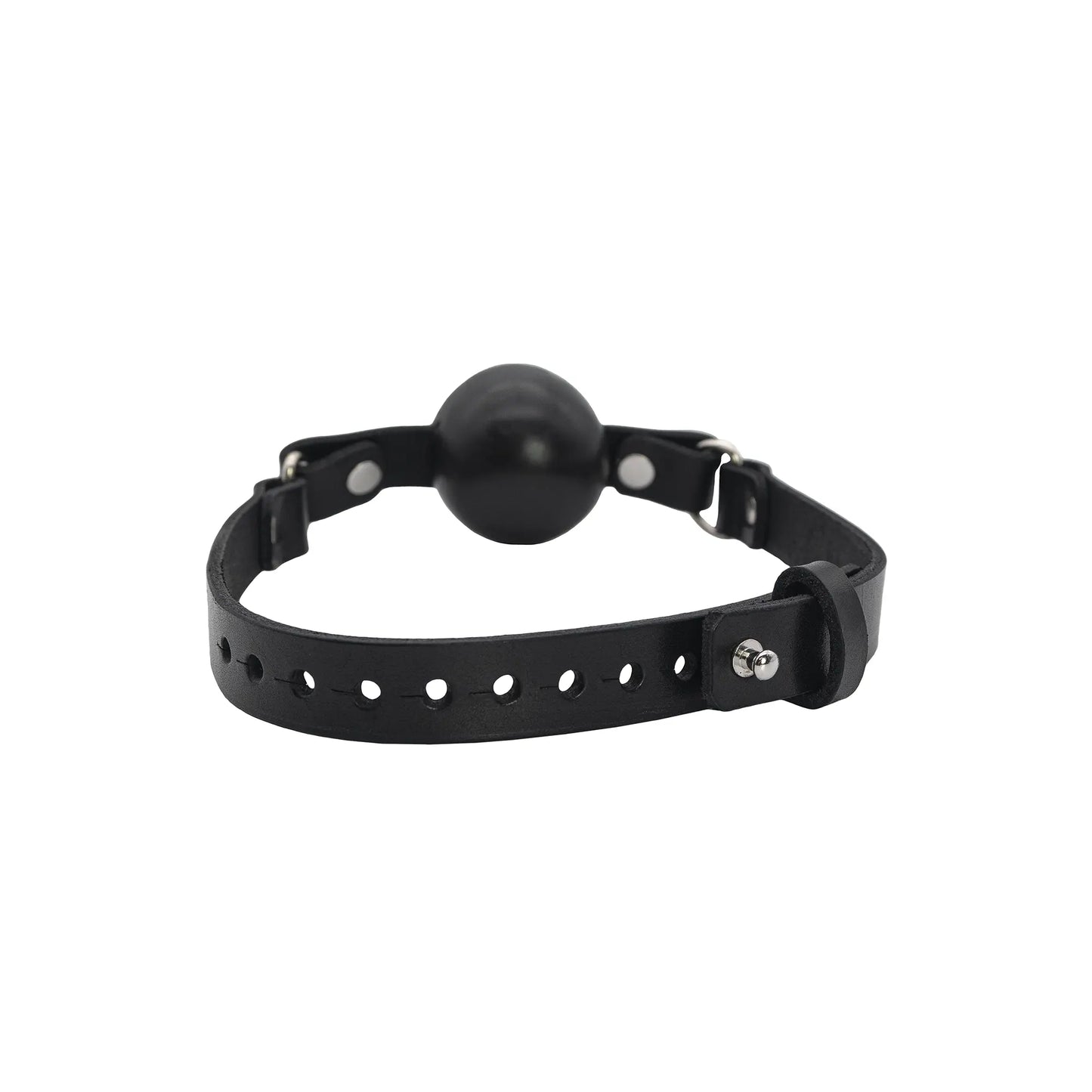Gagula Ballgag with Vampire Fangs Back view of leather strap