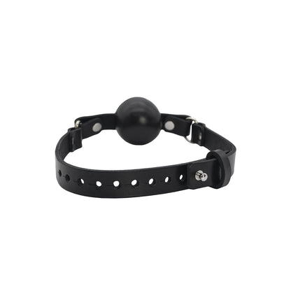 Gagula Ballgag with Vampire Fangs Back view of leather strap