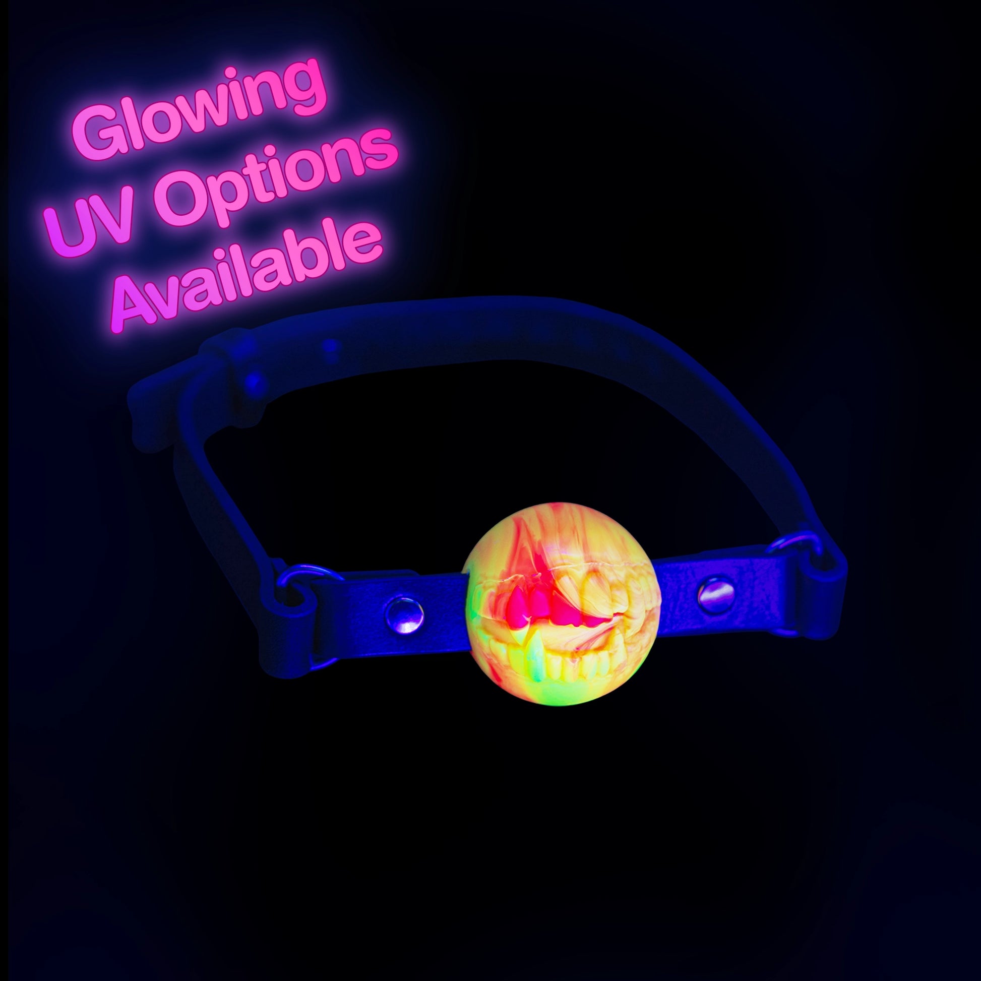 Gagula Ballgag with Vampire Fangs UV Glow in the Dark option