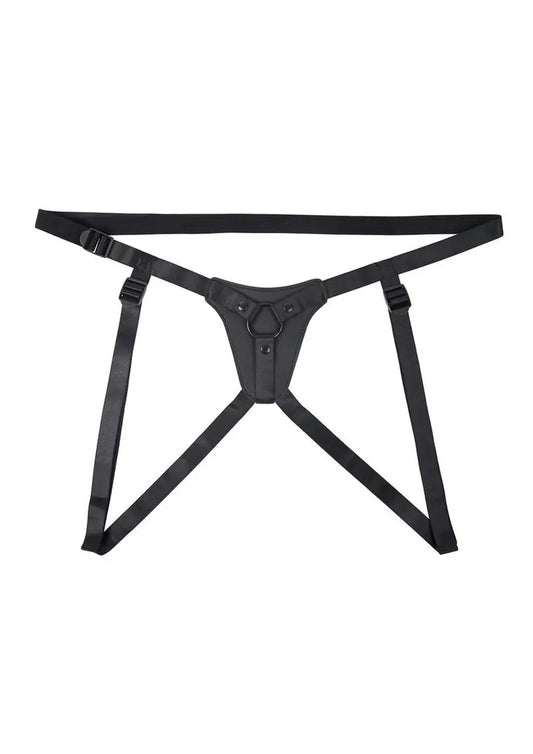 GenderX Pleasure Harness Adjustable Leather Strap-On Shop Erotic