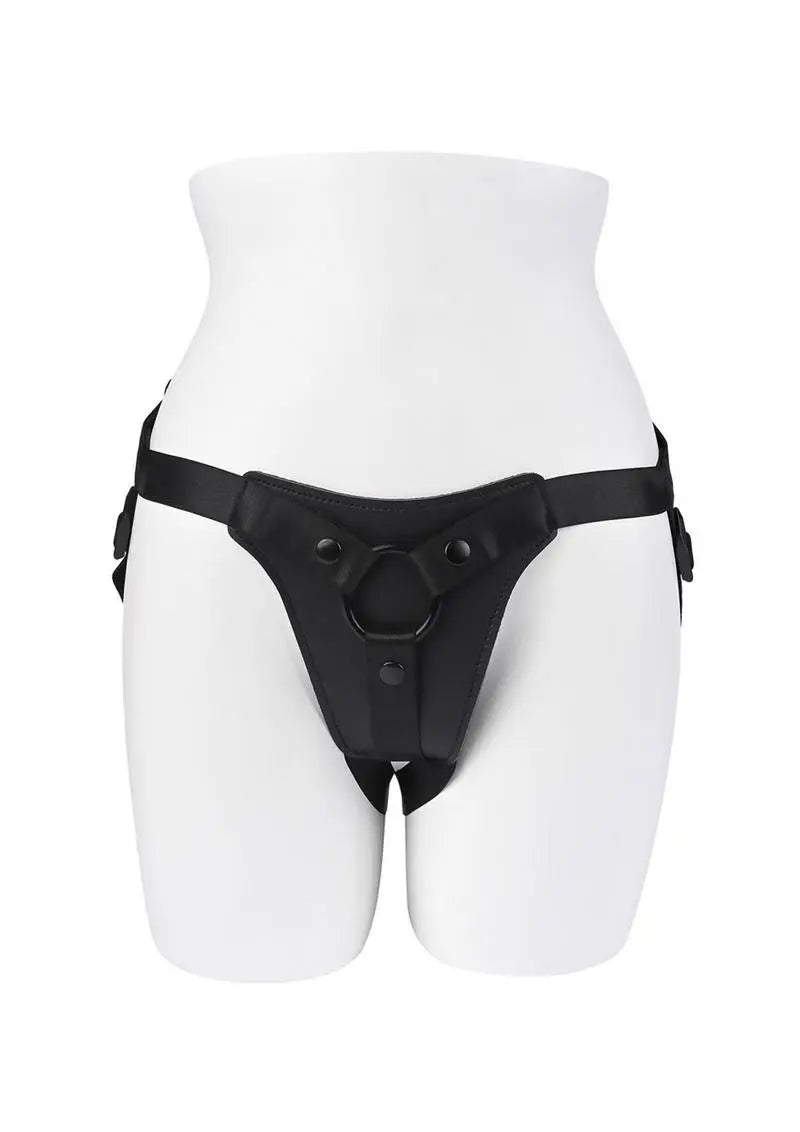 GenderX Pleasure Harness Adjustable Leather Strap-On Shop Erotic