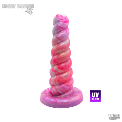 Extra Large Horny Unicorn Horn Dildo uv rainbow marble