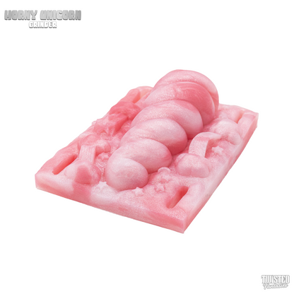 Horny Unicorn Grinding Sex Toy pink white marble