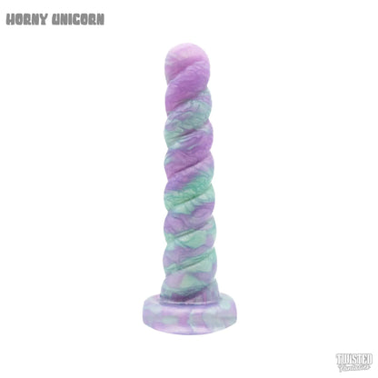 Horny Unicorn Horn Dildo lilac Persian green marble