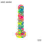 Horny Unicorn Horn Dildo uv yellow uv pink uv blue marble