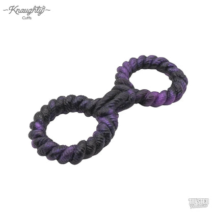 Knaughty Sex Handcuffs Silicone Restraints purple and black