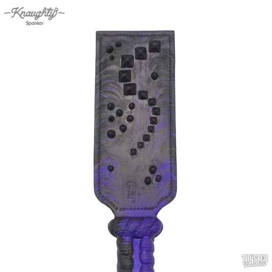 Knaughty BDSM Spanking Paddle Blackand Purple Heart