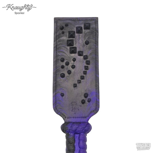 Knaughty BDSM Spanking Paddle Blackand Purple Heart
