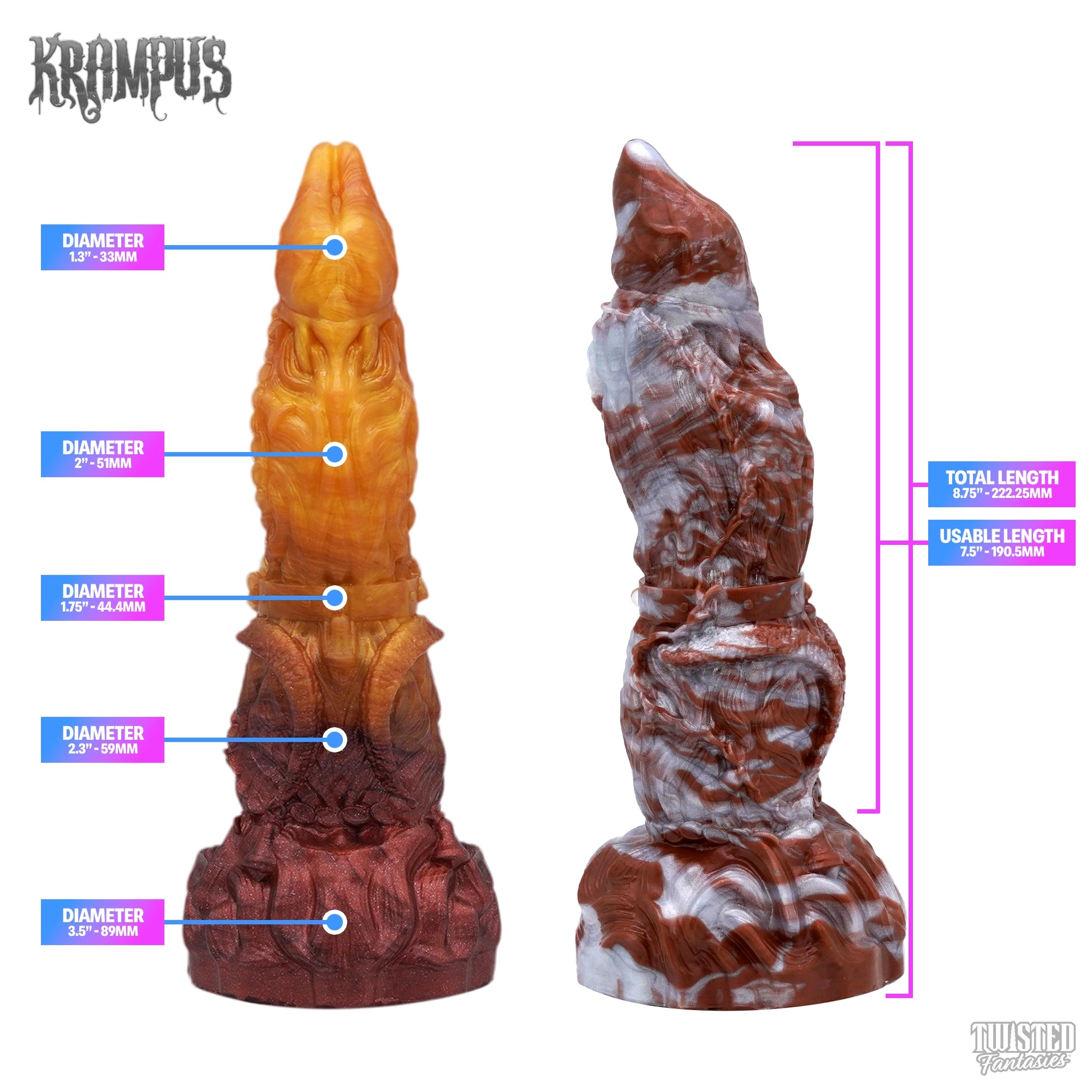 Krampus Devil Dildo Measurements