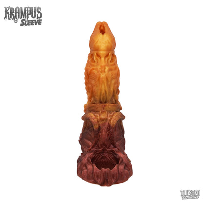 Krampus the Devil Cock Sheath Gold Burgundy Fade