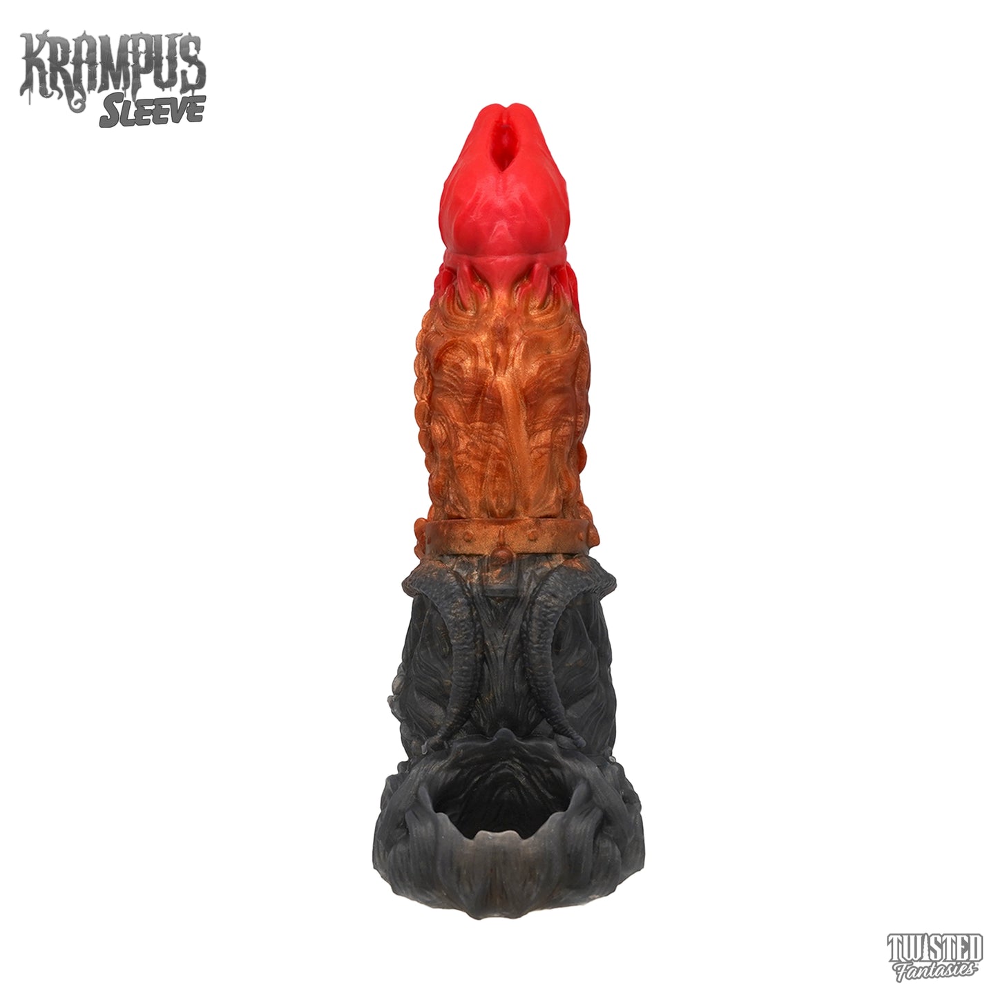 Krampus the Devil Cock Sheath Scarlet Copper Black Fade