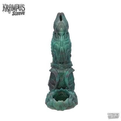 Krampus the Devil Cock Sheath Egyptian Green Silver Ash Marble