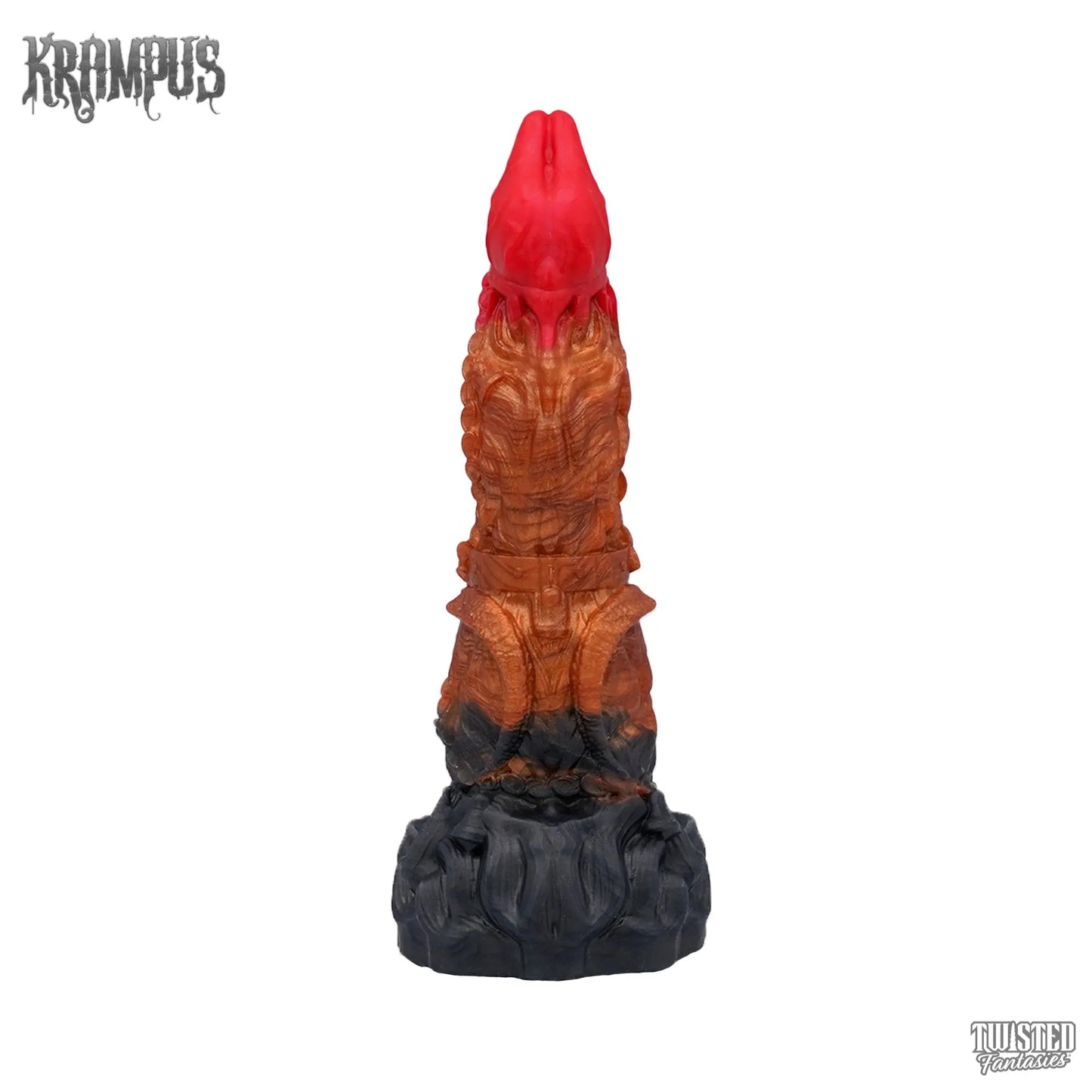 Krampus the Devil Dildo Scarlet Copper Graphite Black Fade