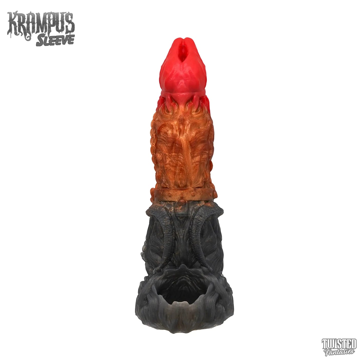 Krampus the Devil Cock Sheath Scarlet Copper Black Fade