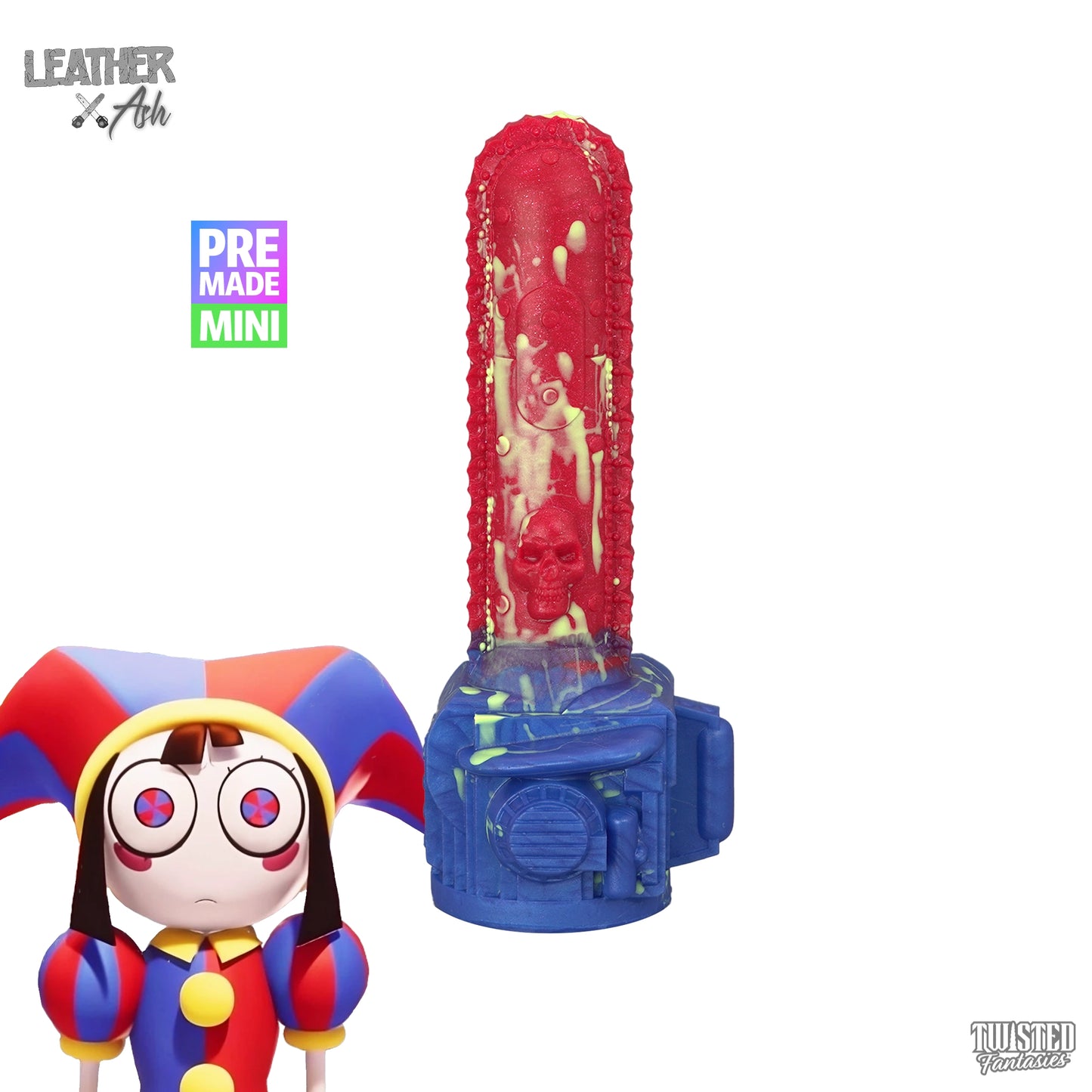 Premade Mini Leather and Ash the Chainsaw Dildo - Medium - Suction Cup