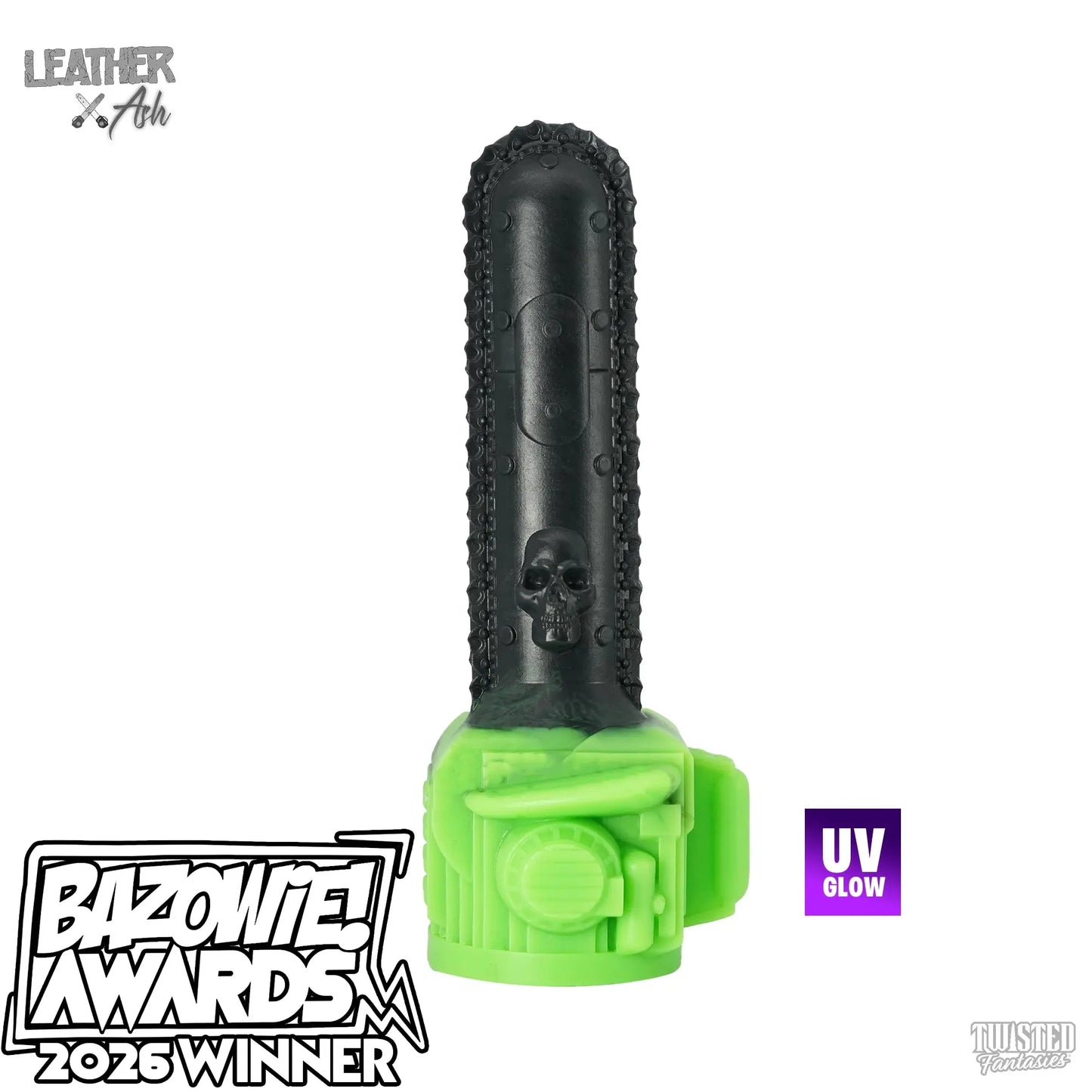 Leather and Ash the Chainsaw Dildo Twisted Fantasies