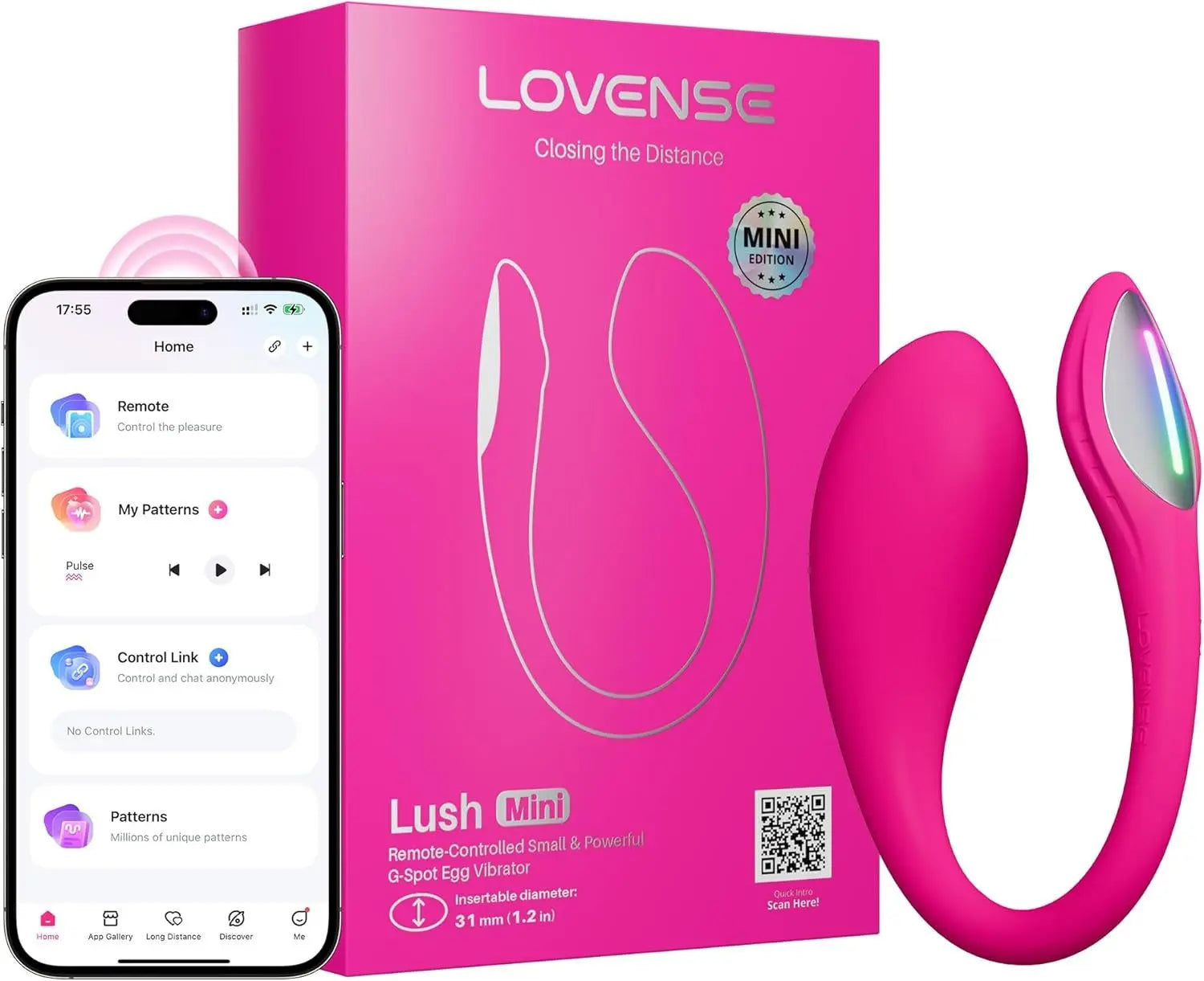 Lovense Lush Mini Remote Controlled G-Spot Egg Vibrator Twisted Fantasies