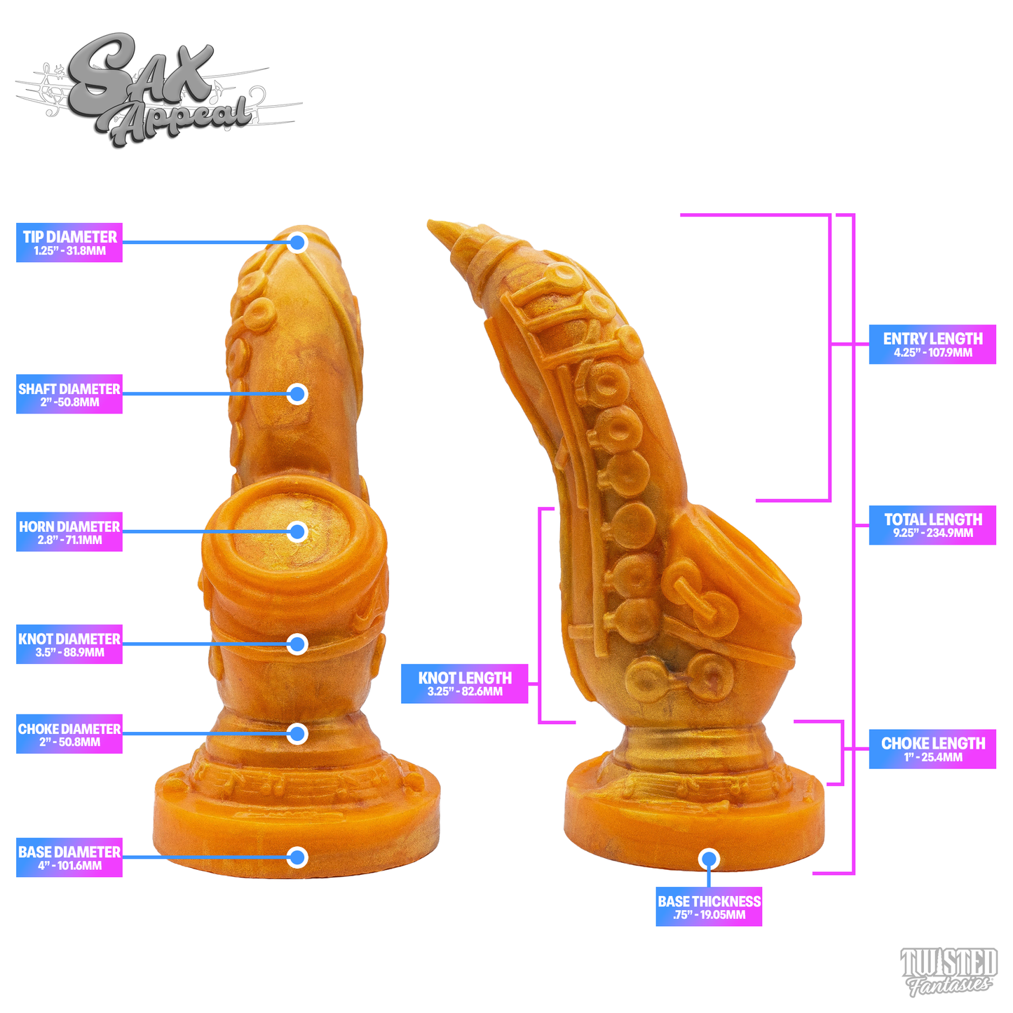 Custom Sax Appeal the Saxophone Dildo