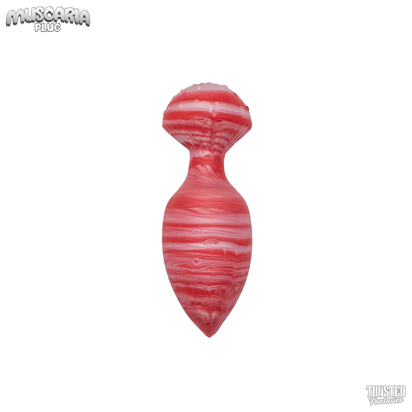 Muscaria Mushroom Anal Plug Scarlet and White