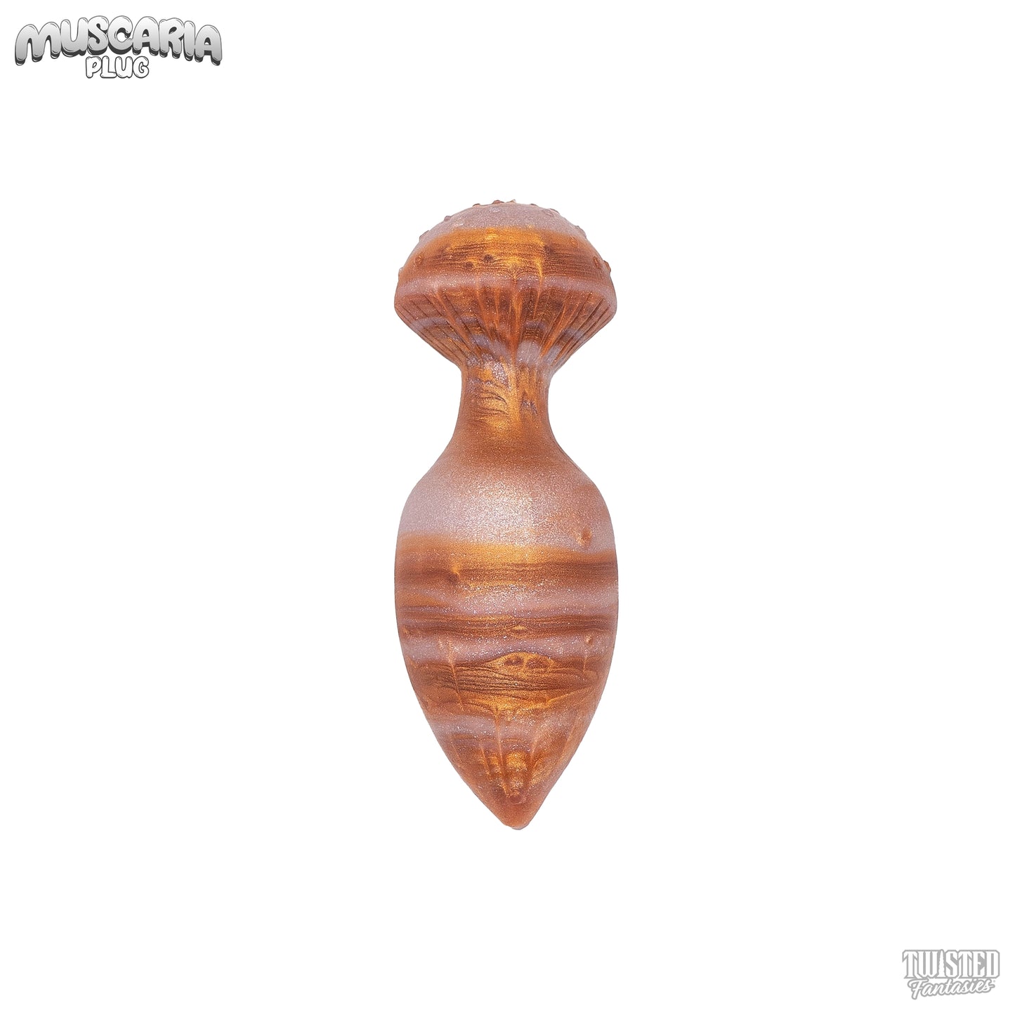 Muscaria Mushroom Anal Plug Copper and white
