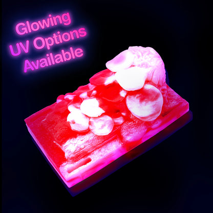Muscaria Mushroom Humping Saddle glow in the dark UV