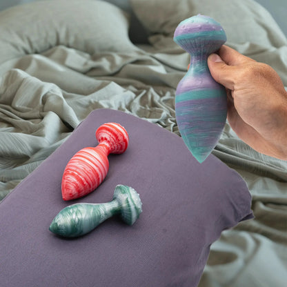 Muscaria Mushroom Anal Plug on pillow