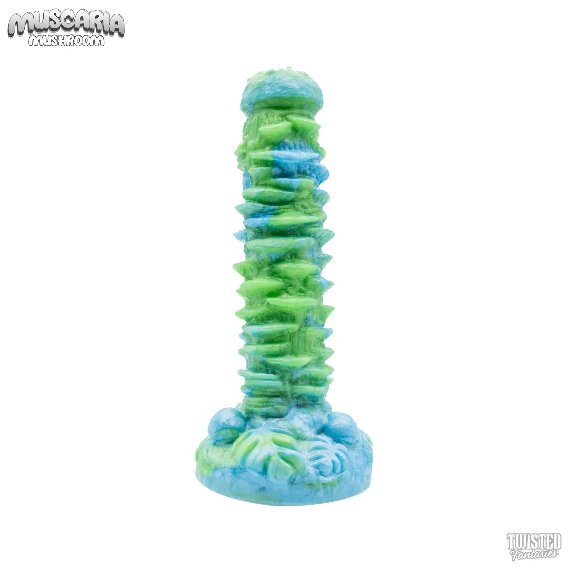 Muscaria Unique Mushroom Dildo green blue marble