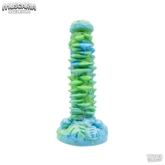 Muscaria Unique Mushroom Dildo green blue marble